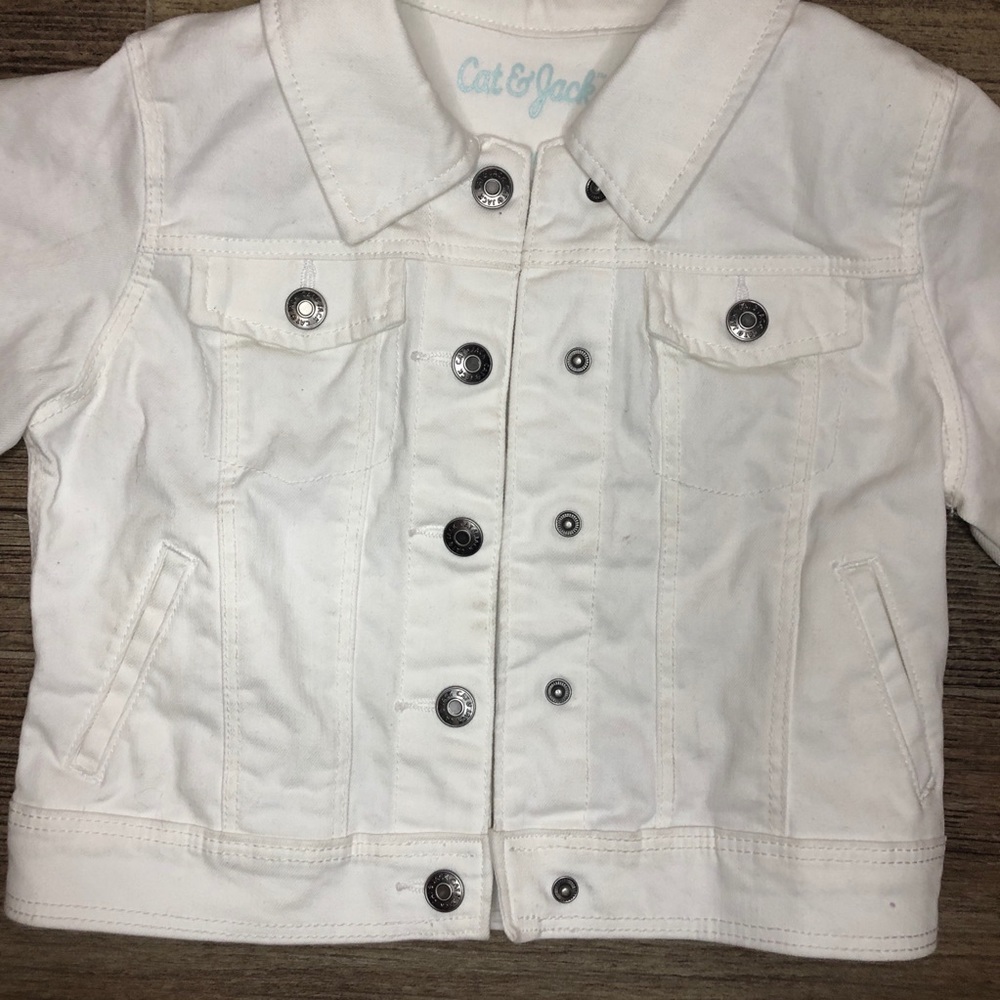 ‼️SOLD‼️NWOT Cat & Jack White Jean Jacket